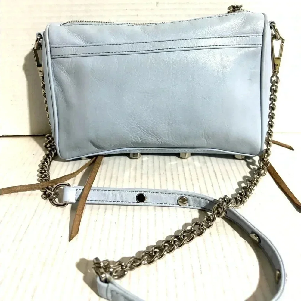 Rebecca minkoff blue leather crossbody handbag